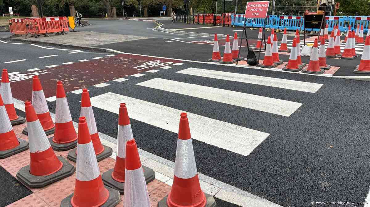 Cambridge residents hope new crossing will make road safer after door ripped off car