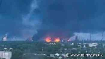 Explosions across Russia as Ukraine drone blitz hammers cities and refinery burns