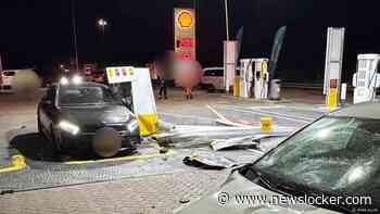Beschonken bestuurder rijdt benzinepomp omver in Etten-Leur en vlucht weg