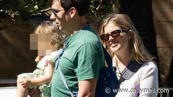 Leah Stewart steps out with her husband and young daughter for Father's Day - in the ultimate comeback to radio hosts who threw shade at shark attack survival tale