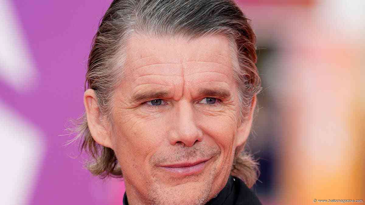 Ethan Hawke makes ultra-rare red carpet appearance with youngest daughter Indiana, 15