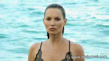 Kate Moss, 52, strips down to a sheer slip dress as she emerges from the sea before sporting a statement fur coat stunning Vogue Brasil cover shoot