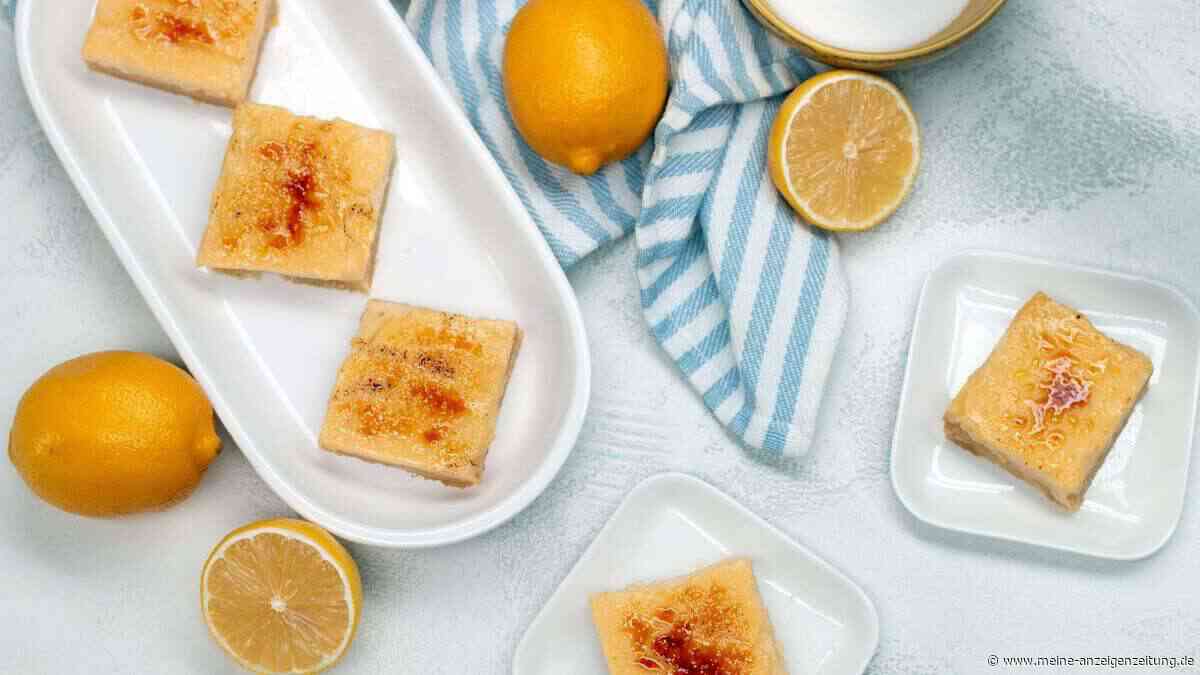 Zitronige Crème-brûlée-Schnitten: ein elegantes Dessert, das jeden Gast beeindruckt