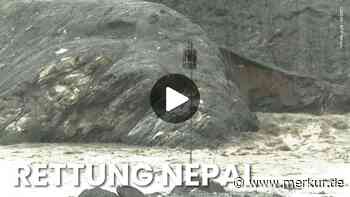 250 Meter Stahl über dem Hochwasser: Nepals riskante Rettungsleine im Video
