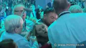 Robert Jenrick reacts 'boohoo' to sickening clip of Reform conference protestor being dragged by hair