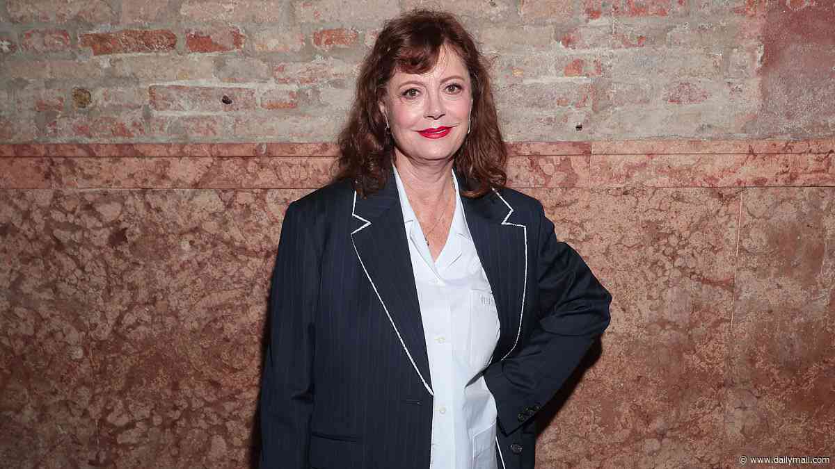 Susan Sarandon, 79, shows off her incredibly youthful looks in chic suit while Pamela Anderson, 59, wows in chic black gown at Miu Miu in Venice