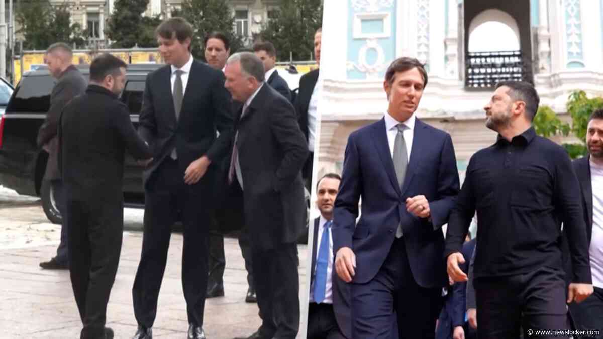 Beelden: Amerikaanse onderhandelaars ontmoeten Oekraïense president in Kiev