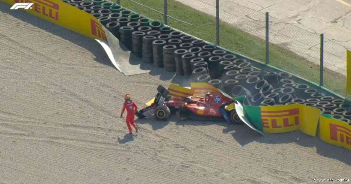 Tranen bij tifosi: keiharde crash Charles Leclerc in thuisrace van Ferrari