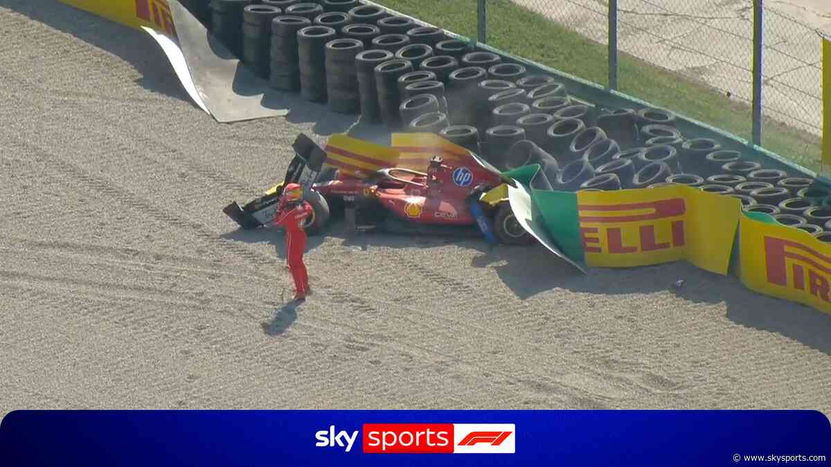 Leclerc CRASHES OUT of the Italian GP!