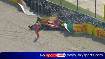 Leclerc CRASHES OUT of the Italian GP!