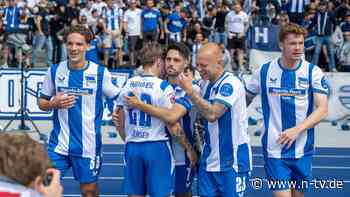 Zweimal Rot in Berlin: Hertha ackert sich an die Tabellenspitze - Osnabrück frisst Löwen
