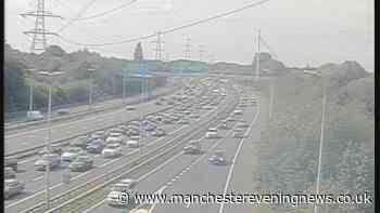 M60 traffic LIVE as lanes shut after crash with two mile tailbacks and 45 minute delays