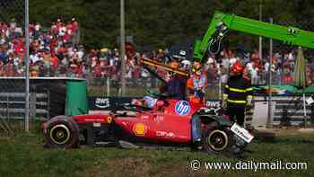 Italian Grand Prix suspended as Ferrari's Charles Leclerc takes 160mph crash into barriers... just minutes after fuming team-mate Lewis Hamilton accused him of forcing him off the track