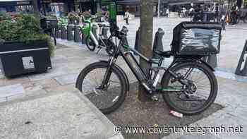 Coventry city centre e-bike riders failing to comply with pedestrian zone cycling ban