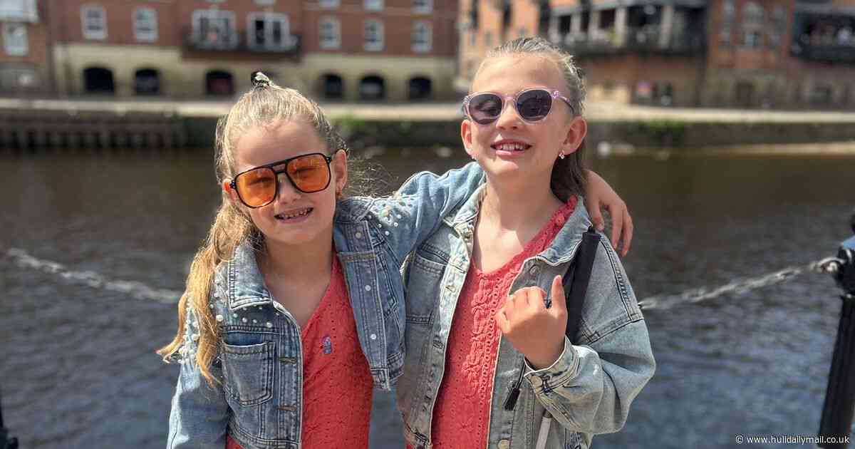 'The bond is unreal': Hull girl, 7, to walk a mile a day for older sister who was born blind