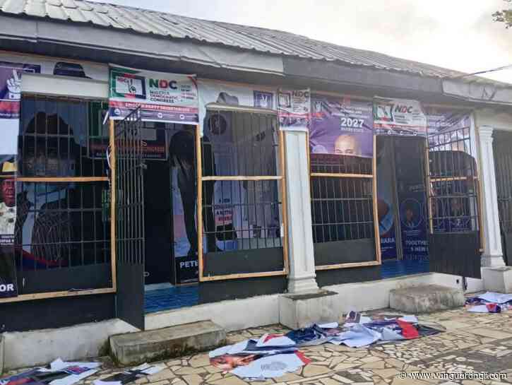 Political thugs attack NDC office in Rivers, destroy billboards