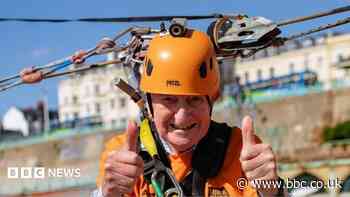Man 'flies like an eagle' for 93rd birthday