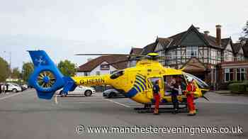 Wythenshawe incident LIVE as air ambulance lands after 'crash involving car and motorbike' - latest updates