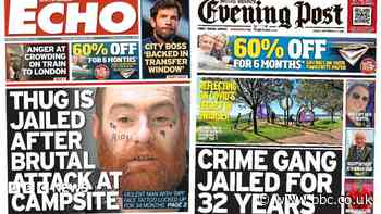 Wales' papers: Thug jailed for campsite attack and crime gang locked up