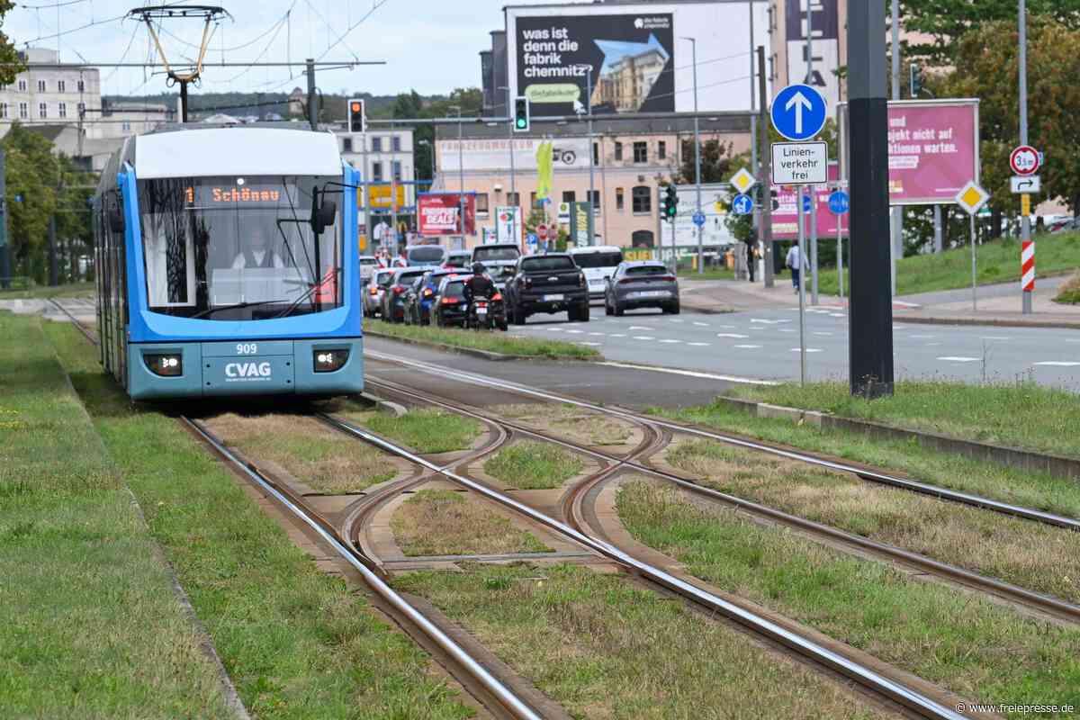 Nicht nur wegen des Klimas: Chemnitzer Straßenbahn zunehmend auf grünem Gleis unterwegs