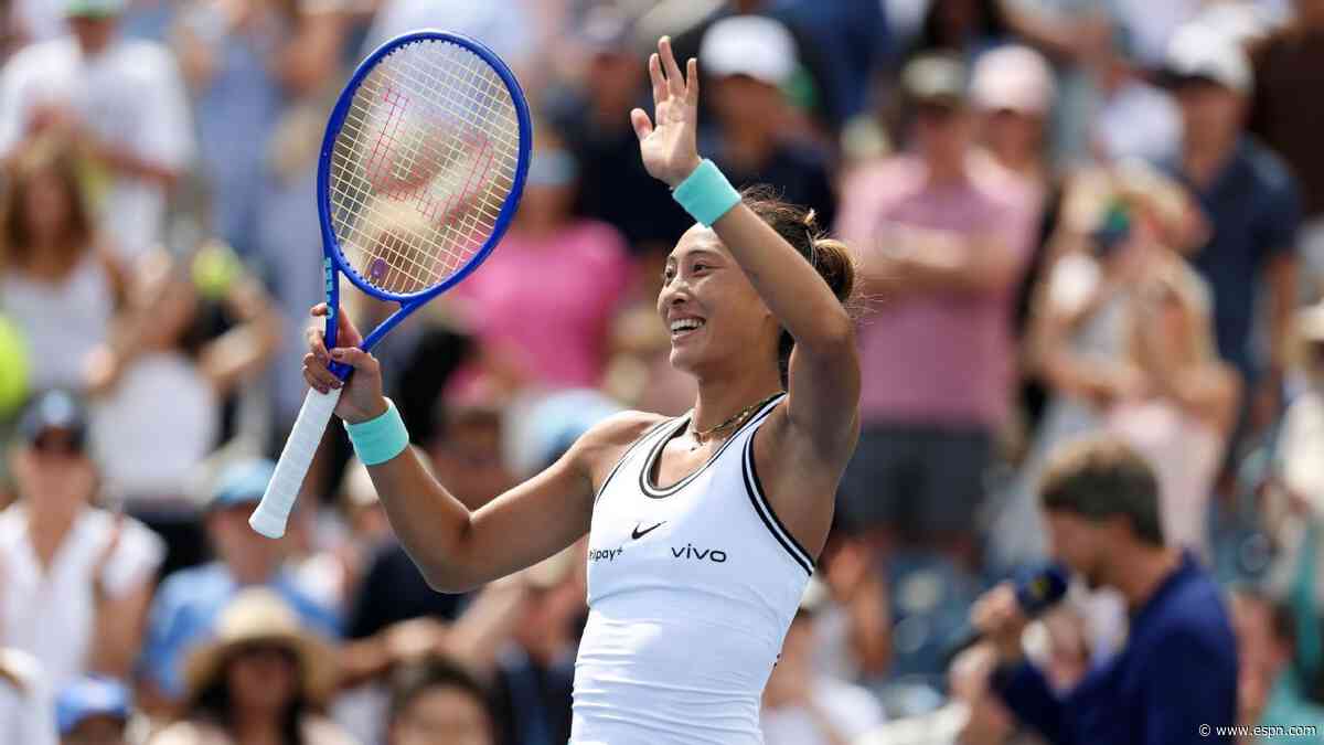 Zheng pulls off stunner vs. Keys; Osaka rallies