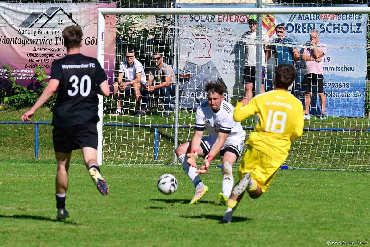 Fußball-Sachsenpokal: Blau-Gelb Mülsen hält die westsächsische Fahne hoch