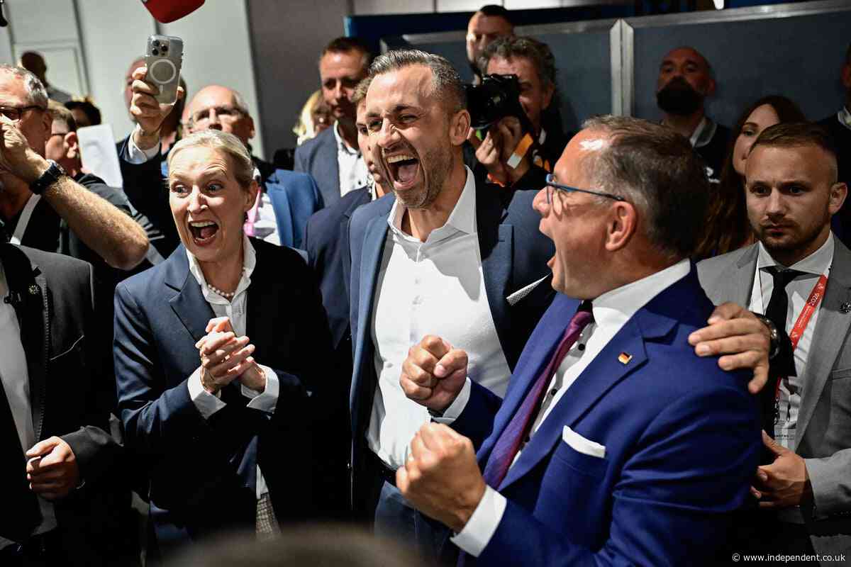 Far-right AfD set for historic win in crucial German state election, exit polls show