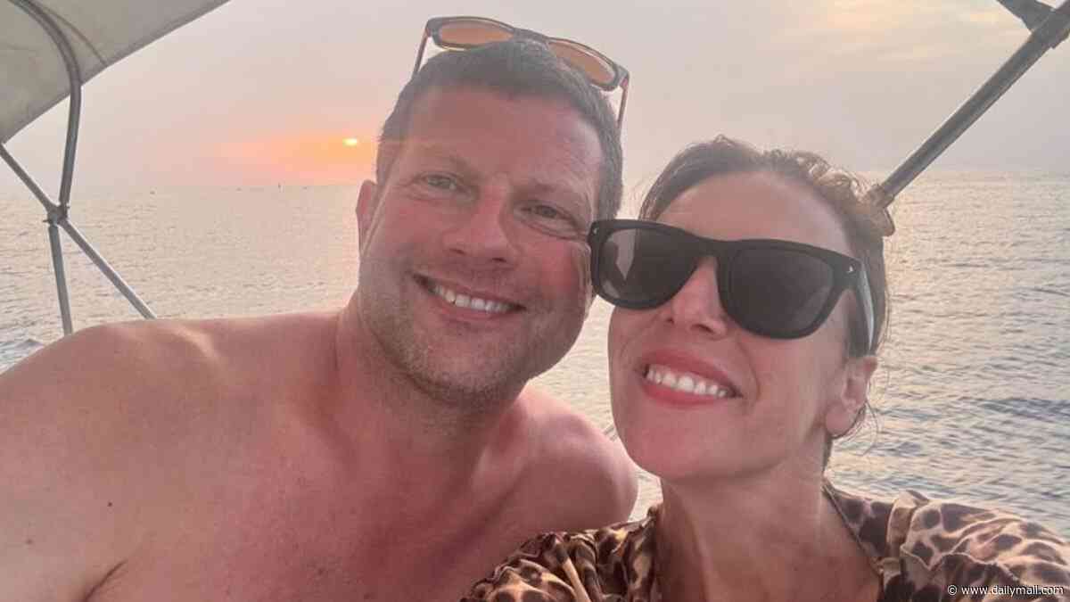 Shirtless Dermot O'Leary poses with his rarely-seen wife Dee Koppang as they enjoy a romantic holiday in Italy