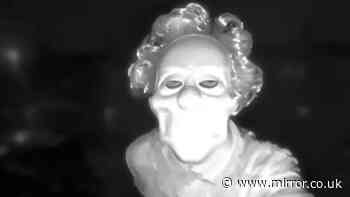 Moment axe-wielding dad turns up at ex-partner's home dressed as clown