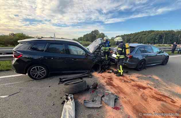 FW-ROW: Vermeintlicher Pkw Brand nach Verkehrsunfall auf der Autobahn 1