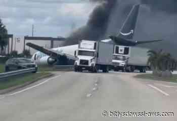 Avión de carga de Amazon dejó varios heridos tras incendiarse en aeropuerto de Miami
