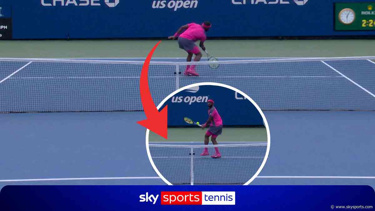 Have you ever seen anything like it? Tiafoe pulls off incredible pirouette shot!