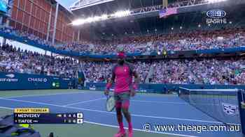 Tiafoe saves set point in wild rally