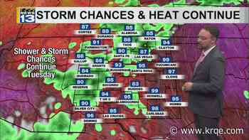 Monsoon storm chances continue for parts of New Mexico this week