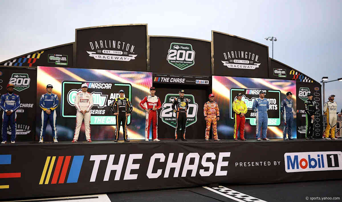 NASCAR O'Reilly Series standings with 8 races left in the 2026 Chase