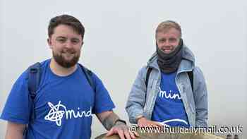 Two Hull friends walking from Anfield to Elland Road for Dementia UK