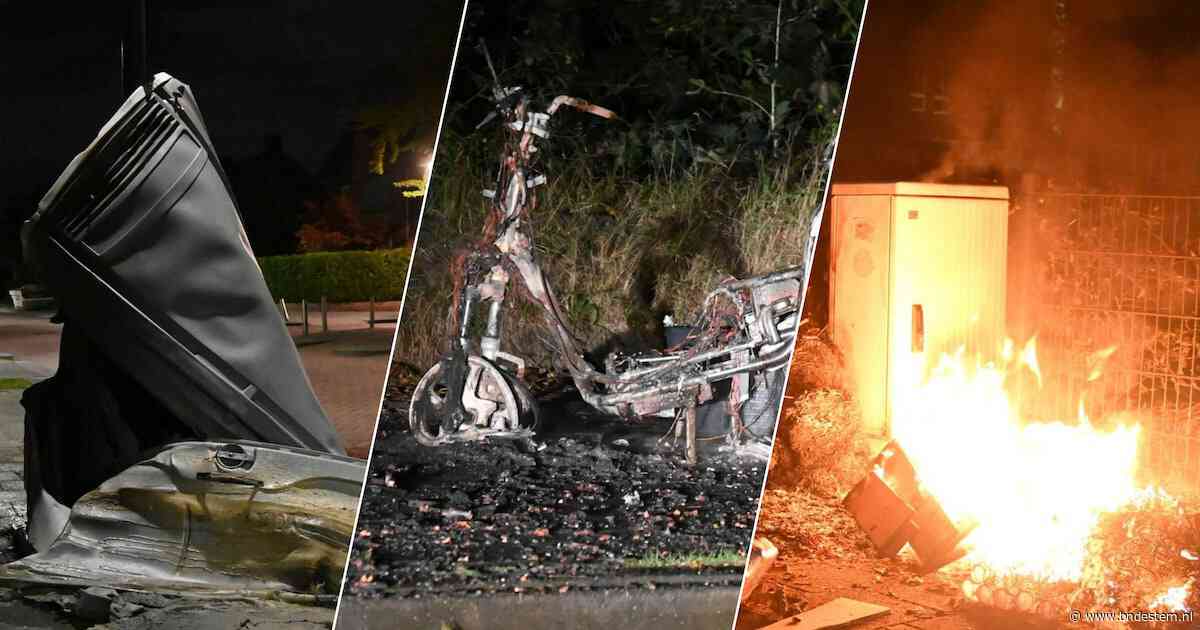 Drie keer raak in één nacht: dixi, scooter en afval in brand in Breda