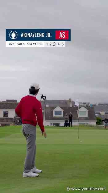 Kihei Akina and Jay Leng Jr. went on to win their foursomes match 4 and 3 at Lahinch.
