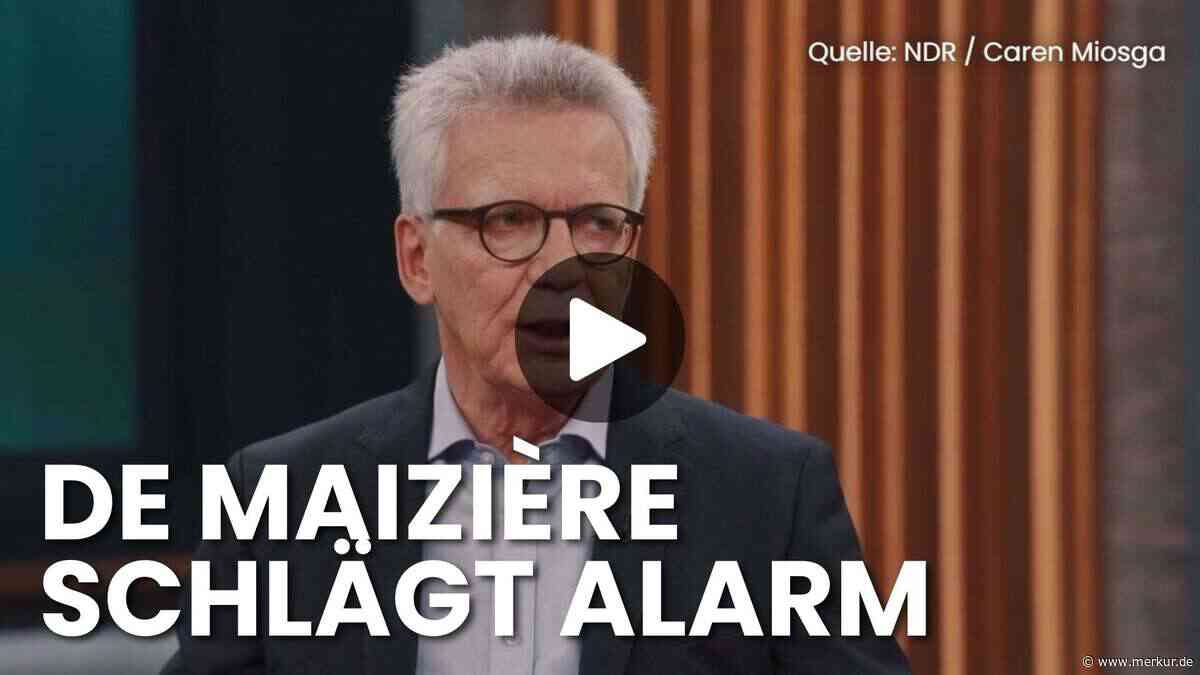 De Maizière bei Miosga: Video zeigt Versuch, AfD-Erfolg zu erklären