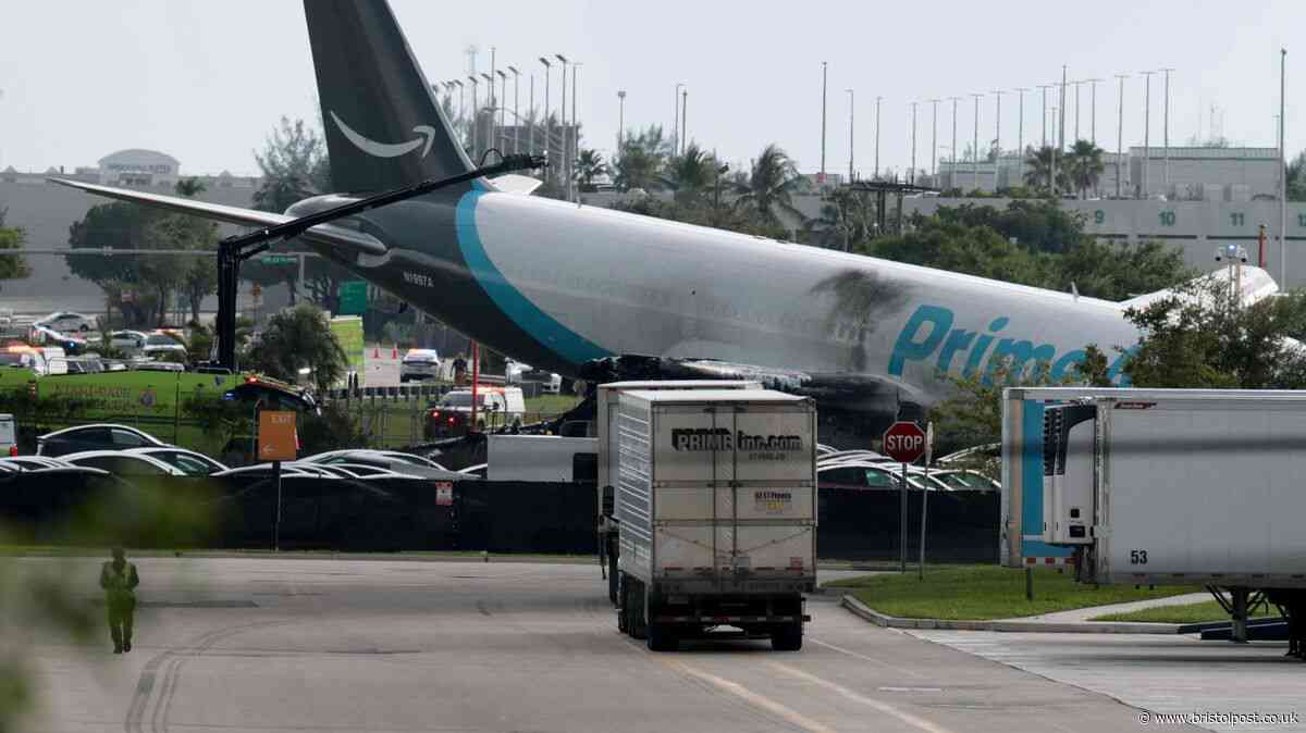 Five dead as Amazon cargo plane crashes off Miami runway and bursts into flames