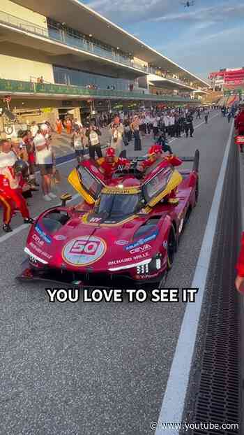 The winning trio reunited in pitlane 🫶 #FerrariHypercar #Ferrari499P #WEC #6HCOTA