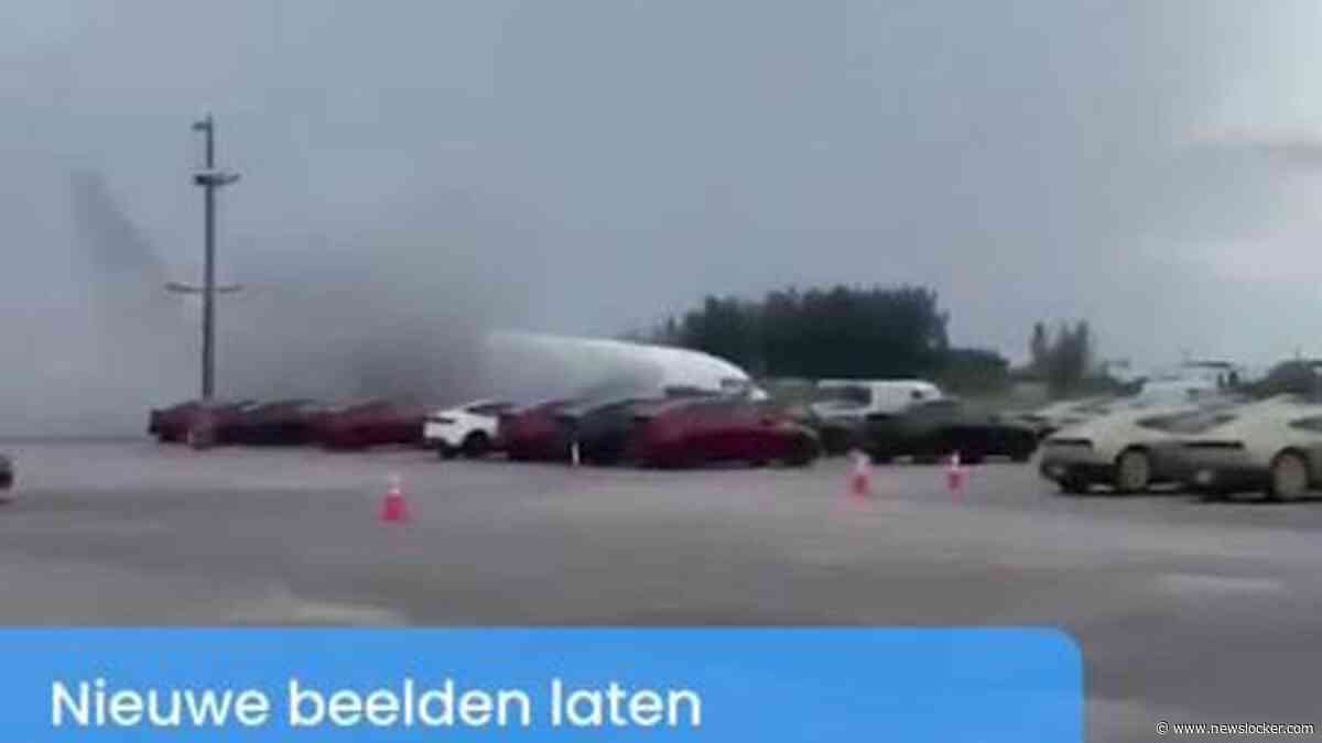 Nieuwe beelden: vrachtvliegtuig schiet van landingsbaan en eindigt in vuurzee in Miami