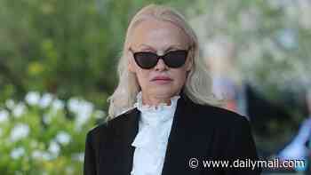 Pamela Anderson, 59, looks effortlessly chic as she boards a water taxi in Venice after stunning red carpet appearance