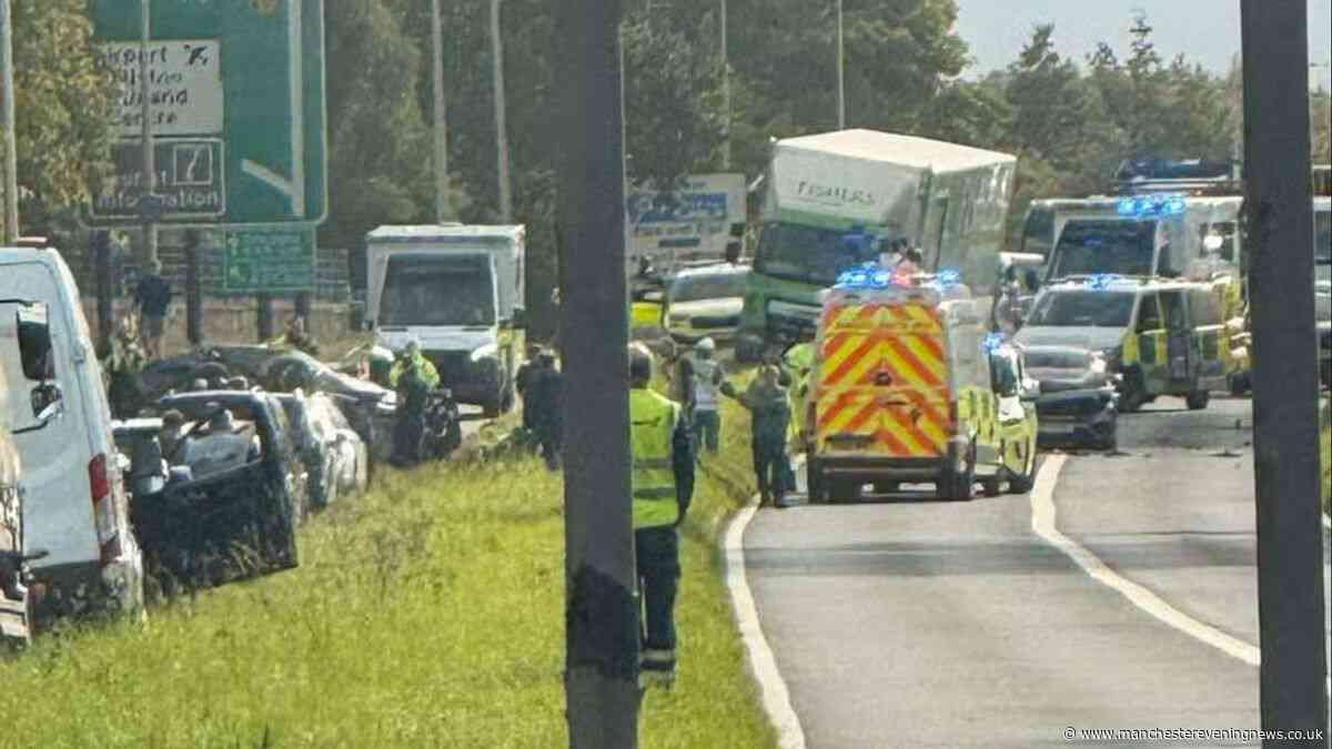 Edinburgh Airport passangers warned of delays after 'serious crash' with huge emergency response
