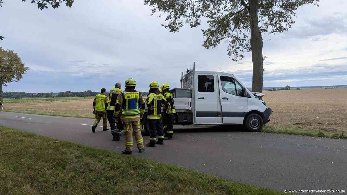 Pritschenwagen kracht bei Süpplingenburg gegen Baum – zwei Verletzte