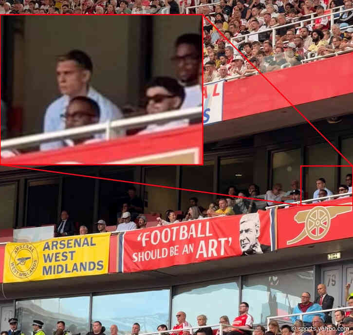 Former Gunner spotted in the stands during Arsenal-Chelsea clash