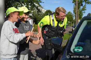 Mit gelben Mützen zu mehr Sicherheit für Münsters Erstklässler