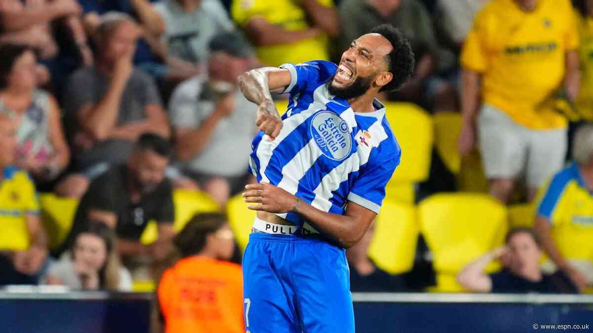 Aubameyang, 37, scores 4 in 4 for promoted side