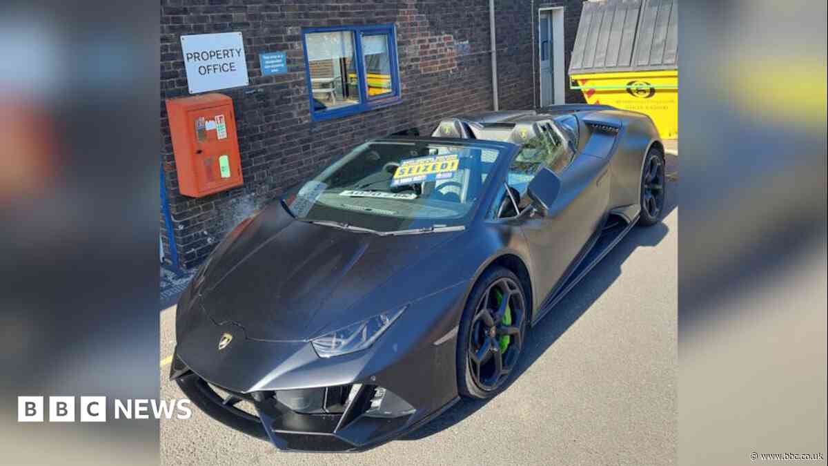 Lamborghini driven at twice the limit is seized