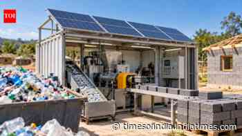 Dutch students design solar-powered micro-factory that turns plastic waste into building bricks